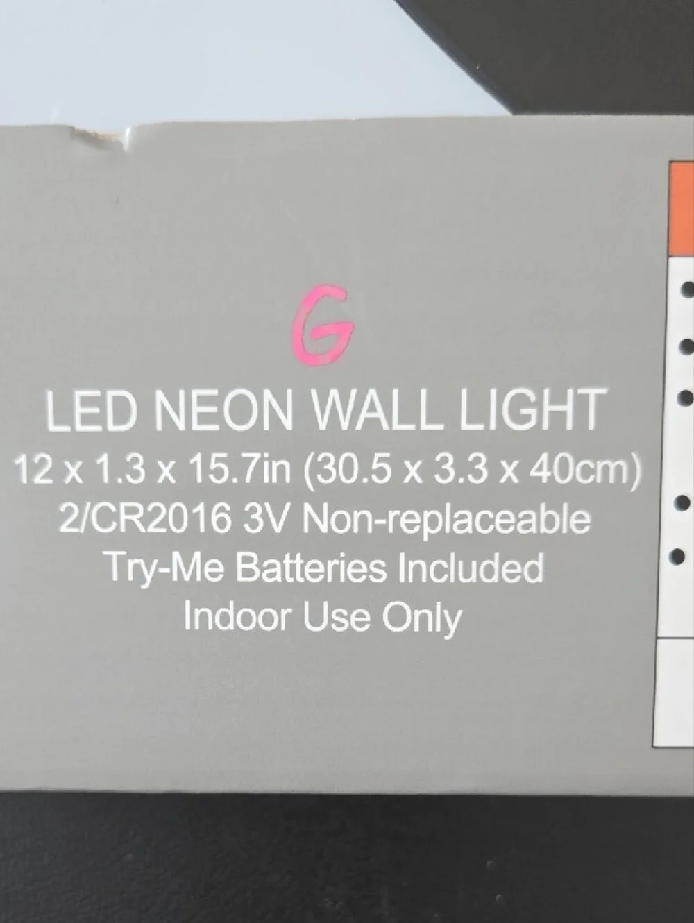 LED Neon Wall Light Letter 